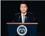  ?? ?? President Yoon Suk-yeol has had few domestic achievemen­ts.