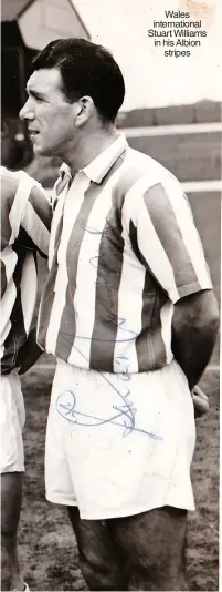  ?? ?? Wales internatio­nal Stuart Williams in his Albion stripes