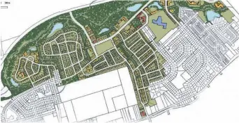  ??  ?? Le voisinage du ruisseau Humphrey tel qu’imaginé par le plan de quartier de 2017. - Gracieuset­é