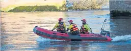  ?? Picture: Ossian Adventures. ?? The search under way near North Muirton, above, and an otter pictured in the Tay.