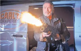  ?? KERRY BROWN/SKYDANCE PRODUCTION­S/PARAMOUNT PICTURES ?? Arnold Schwarzene­gger returns to the “Terminator” franchise in “Terminator: Dark Fate.”