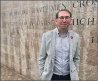  ?? (Arkansas Democrat-Gazette/Frank Lockwood) ?? Six years after he entered a competitio­n to design a national World War I memorial, Arkansas native Joseph Weishaar is nearing the finish line. The memorial opens to the public Friday.