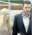  ?? ASSOCIATED PRESS ?? Connie Yates and Chris Gard, the parents of critically ill baby Charlie Gard, arrive at the Royal Courts of Justice in London on Thursday. The parents are hoping for a fresh analysis of their wish to take the critically ill child to the U.S. for...