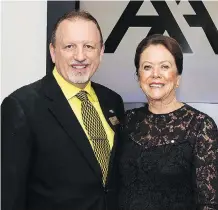  ??  ?? AARC executive director Dr. Dean Vause is pictured with board chair Ann McCaig at the 25th anniversar­y gala.