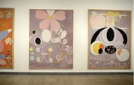  ?? FOTO: PONTUS LUNDAHL / TT ?? Serien De tio största från Moderna museets utställnin­g Hilma af Klint – abstrakt pionjär, 2013.