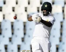  ?? | THEMBA HADEBE AP Photo ?? PAKISTAN’S batsman Shan Masood plays a shot on day two of the first Test against South Africa at Centurion Park in Pretoria yesterday.