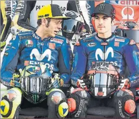  ?? FOTO: EFE ?? Valentino Rossi y Maverick Viñales. Ahora sí Mack se ha decidido a seguir su camino