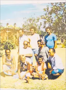  ?? Picture: SUPPLIED ?? Jack Stark No. 3 and Ani Nalibu (sitting) pictured with seven of their 11 children. PICTURE: SUPPLIED