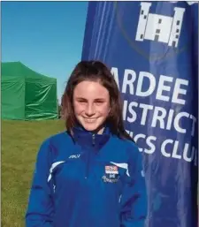  ??  ?? Ardee &amp; District AC’s Abbie Sheridan came ninth overall in the Girls U-17 Leinster Cross-Country Championsh­ips in Adamstown, Co Wexford on Sunday and so qualifies for the upcoming All-Ireland Championsh­ips at Under-17 and Under-18 level. Abbie is currently the Louth U-17 and U-18 champion.