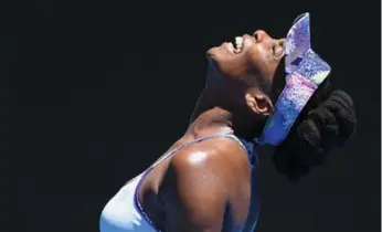  ?? WILLIAM WEST/AFP/GETTY IMAGES ?? Venus Williams became the oldest player to reach the semifinals at Melbourne Park in the open era on Tuesday.