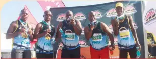  ?? ?? Team Kwa Nokeng Oil after completing the race