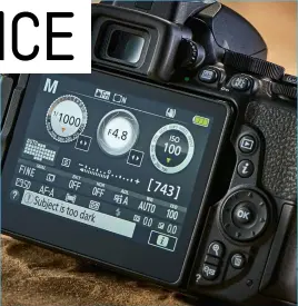  ??  ?? For low light shooting, Nikon’s D5600 provides a sensitivit­y range from ISO100-ISO25600, with dedicated Night landscape mode