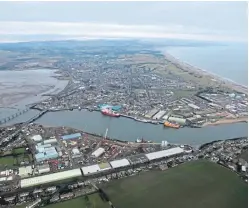  ??  ?? An aerial view of Montrose Port.