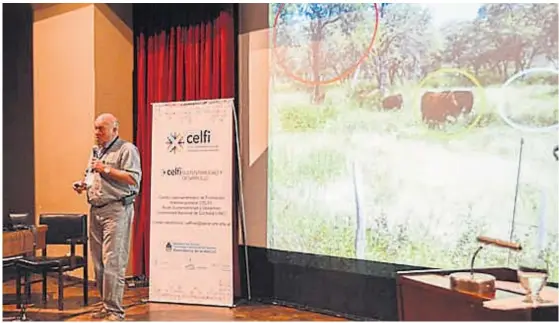  ?? (PRENSA FCA-UNC) ?? Horacio Valdez. El especialis­ta de la FCA-UNC fue uno de los disertante­s en la jornada “Producción animal en sistemas agro-silvopasto­riles”.