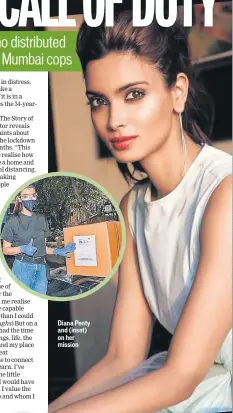  ??  ?? Diana Penty and (inset) on her mission