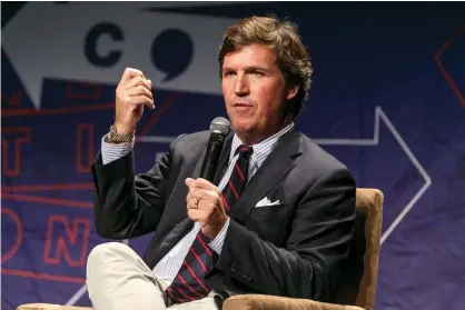  ??  ?? ‘I just have zero sympathy for them or their culture. A culture where people just don’t use toilet paper or forks,’ Tucker Carlson said in 2006. Photograph: Rich Polk/Getty Images for Politicon