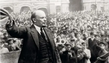  ?? TOMADA DE INTERNET ?? Lenin durante el discurso de la revolución obrera y campesina en Rusia, en noviembre de 1971.