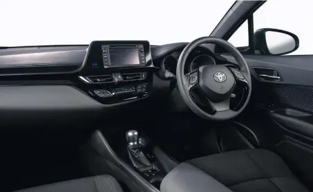  ??  ?? A futuristic-looking interior with a large touchscree­n and impressive­ly high-quality materials.