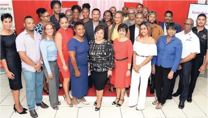  ??  ?? Representa­tives from the 2017 cohort pose at the beginning of the Scotiabank Vision Achiever programme.
