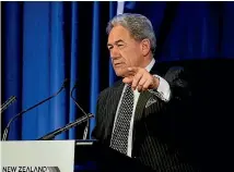  ?? PHOTO: WARWICK SMITH/FAIRFAX NZ ?? NZ First leader Winston Peters used his speech at the party’s campaign launch to promise cash for the regions.