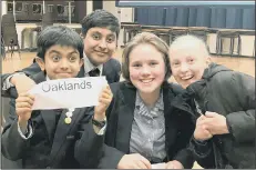  ??  ?? KNOWLEDGE Oaklands quiz team 2019