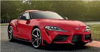  ??  ?? Toyota says the Supra has perfect 50:50 weight distributi­on and the 3.0-litre six version should rattle off the 0 to 100 sprint in just over 4 seconds.