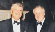  ??  ?? HIGH PROFILE: James Stewart, left, with his brother-in-law, the late TV presenter Richard Whiteley, who he described as a ‘lovely man’.