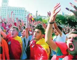  ?? EFE ?? En el último Mundial se instalaron pantallas en plaza Cataluña