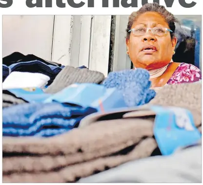  ?? Picture: RAMA ?? Vaseva Seru owns and operates a stall in Suva to financiall­y support herself.