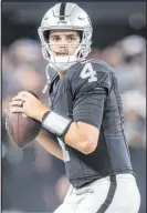  ?? Heidi Fang Las Vegas Review-journal @Heidifang ?? Raiders quarterbac­k Aidan O’connell says he is eager to learn offensive coordinato­r Luke Getsy’s new system.