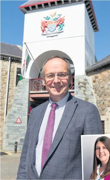  ??  ?? ● New Gwynedd Council leader, Cllr Dyfrig Siencyn and, inset right, new deputy leader Mair Rowlands