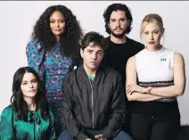  ?? GARETH CATTERMOLE/GETTY IMAGES ?? Emily Hampshire, left, Thandie Newton, Kit Harington and Sarah Gadon star in The Death and Life of John F. Donovan, directed by Xavier Dolan, middle.