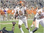  ?? AMIE RHODES/USA TODAY SPORTS ?? Clemson quarterbac­k Kelly Bryant has had quite a debut season.