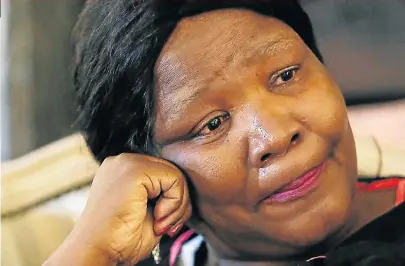  ?? Picture: ESA ALEXANDER ?? ’IT WAS NOT CORRECT’: Vytjie Mentor breaks down during an interview with the Sunday Times at her Durbanvill­e home