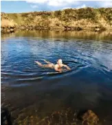  ??  ?? ▲ ‘Wild swimming is just magical. You feel so alive and invigorate­d afterwards especially if the water is cold!’
Fiona Sherry