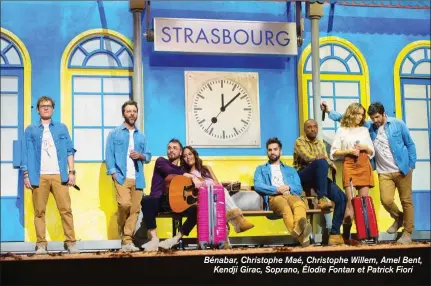  ??  ?? Bénabar, Christophe Maé, Christophe Willem, Amel Bent, Kendji Girac, Soprano, Élodie Fontan et Patrick Fiori