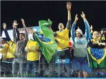  ?? MAURO HORITA/MOWA PRESS-28/3/2017 ?? Festa. Torcedores durante partida do Brasil em São Paulo