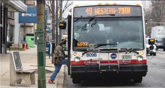  ??  ?? The No. 49 Western Avenue bus route, one of the CTA’s busiest, had nine drivers test positive for COVID- 19 over a six- month span — tied for the most with the No. 79 route.