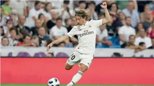  ?? AFP file ?? Madrid and Croatian star Luka Modric returns to the Luzhniki Stadium, the venue of his country’s World Cup final defeat to France. Modric will lead Real in the Champions League tie against CSKA. —