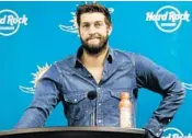  ?? WILFREDO LEE/AP ?? Miami Dolphins quarterbac­k Jay Cutler doesn’t want to jinx his team, so he’s keeping the beard for another week.