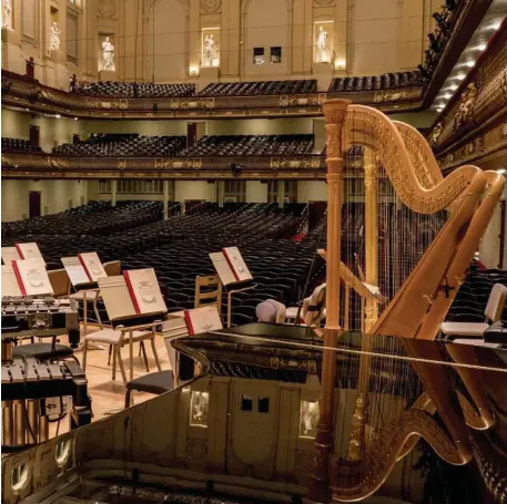  ?? ?? marcO bOrggreve / pHOtO cOurteSy bOStOn SympHOny OrcHeStra Symphony Hall is ready and waiting for music patrons.