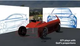  ??  ?? GTI plays with Golf’s proportion­s