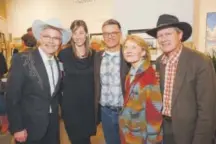  ??  ?? From left, Dr. Steven Kick,
chair of the Coors Western Art Exhibit and Sale Advisory
Committee, Jocelyn Hittle, Steve Turner, Joan Prusse and
Robert Musgraves.