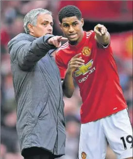  ?? GETTY IMAGES ?? ▪ Jose Mourinho (left) could start Marcus Rashford against Sevilla on Tuesday.