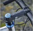  ??  ?? Reilly’s own stem and post with Ritchey EVO max comp bar