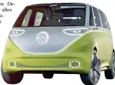  ?? FOTO: VOLKSWAGEN AG ?? Soll nach den Studien der vergangene­n Jahre 2022 verkauft werden: der elektrisch­e Retrobus VW ID Buzz.