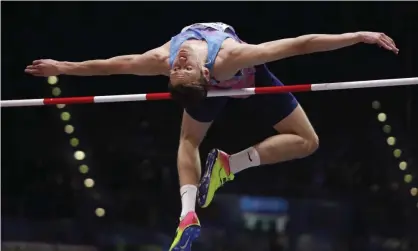  ??  ?? Russia’s Danil Lysenko in action during the 2018 world indoor championsh­ips in Birmingham, where he won the gold medal. Photograph: Matt Dunham/AP