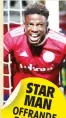  ??  ?? STAR MAN OFFRANDE ZANSALA Accrington