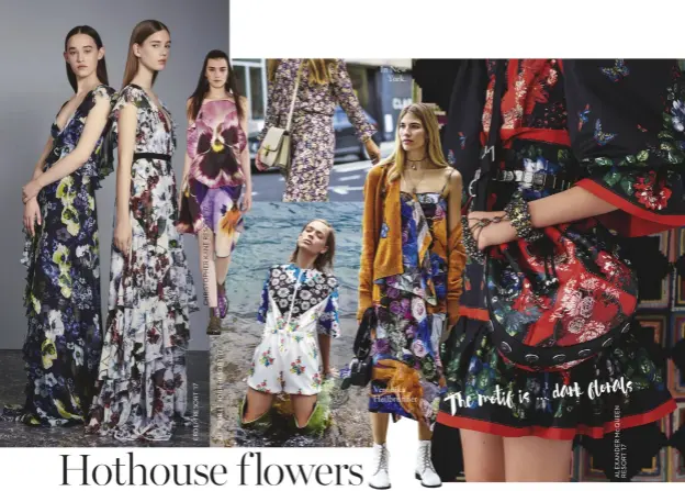  ??  ?? In New York. Veronika Heilbrunne­r florals The motif is ... dark