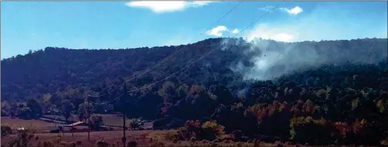  ?? (Messenger photo/Josh O’Bryant) ?? Firefighte­rs have been busy in recent weeks battling blazes that have comsumed woodlands and forests. Rain is in the forecast for this week, and while it will help contain the most stubborn wildfires, the continued drought keeps the risk of fire...